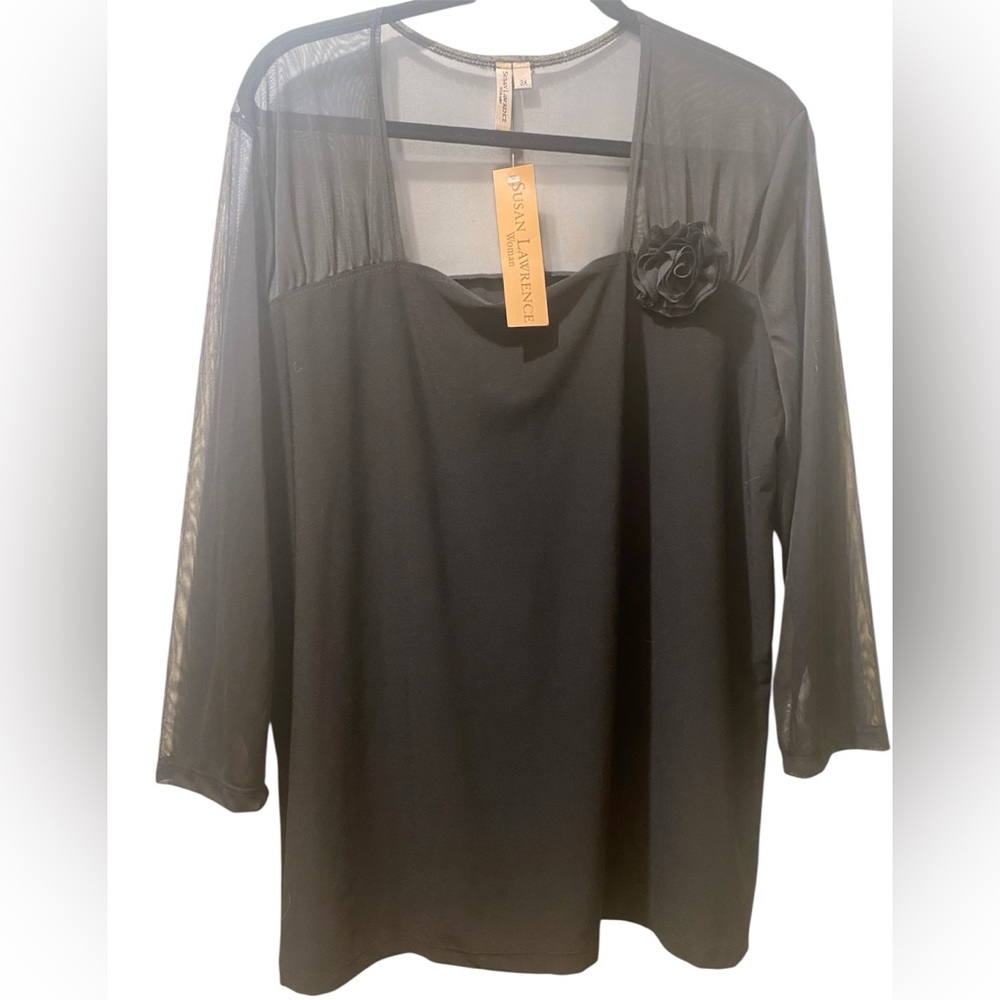 Susan Lawrence Black Sheer Top
New